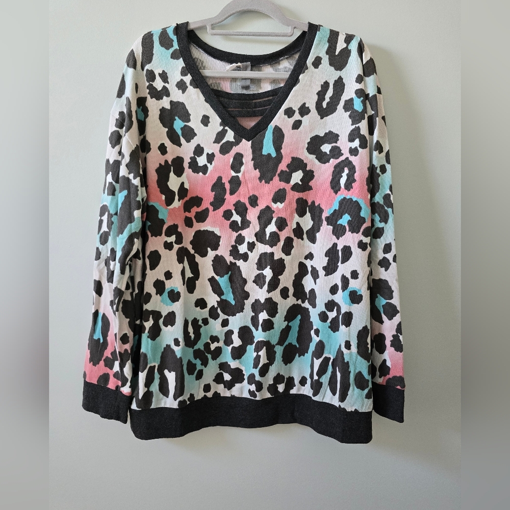 Honeyme Multicolor Leopard Print Top